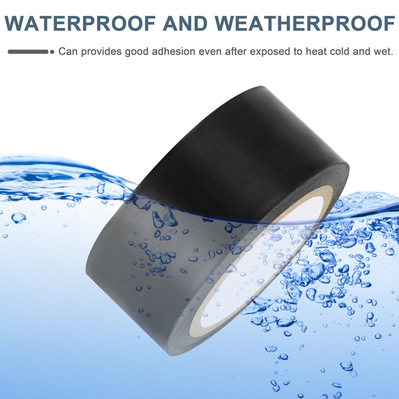 Tunejoy Isolierbänder 2.5cm x 10m Schwarz PVC Elektriker Klebeband Wasserdicht