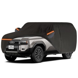 Full Car Cover Waterproof for 2008-2025 Toyota Land Cruiser/Lexus LX, All Weather Outdoor Cover with Zipper Door Cotton Lining Sun Rain Snow Dust Protection
