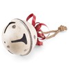 RAZ Imports Yuletide Gathering 11" White Glittered Jingle Bell with