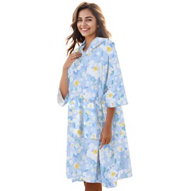 KFUBUO Surf Poncho Changing Towel Swim Robe with Pocket Plus Size Terry Cloth Swim Cover Up for Women Towel Poncho Hoodie