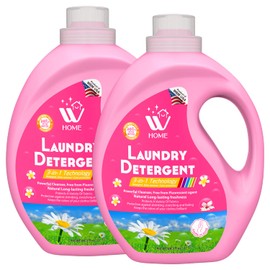 Liquid Laundry Detergent, 3-In-1 Effective Washing Technology, Highly Concentrated with Natural Floral Scent, Long-Lasting Freshness - 67.6 fl Oz, Pack-2
