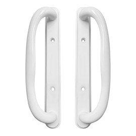 G.A.S Hardware 10" Olympus Sliding Patio Glass Non-Keyed Dummy Handle Set Replacement - Fits 3-15/16" inches Hole Spacing, and 1-1/4" to 2-1/4" Door Thickness - No Latch (White)