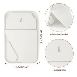 Yatnks 2Pcs Table Desk Vanity 8-Inch Makeup Mirror, Simple Portable Travel Mirror with Stand, Standing and Wall Hanging Dual-use White