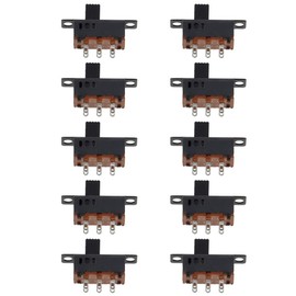 AllGIFT High Knob Micro Mini Toggle Switch 10pcs SS-23D32G6 New 6 Pin 3 Position Vertical Latching 6mm Slide Switches Electrical Equipment