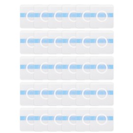 30pcs Castor Oil Pack Wrap, 2.76x2.76 Inch Self-Adhesive Castor Oil Patches PU Film Belly Button Cover Pad Highly Absorbent Compress Wraps Anti-Seepage No Wash Needed
