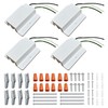 Yuemegou 4PCS H Track White Floating Canopy Connectors for Track