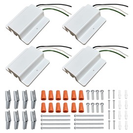 Yuemegou 4PCS H Track White Floating Canopy Connectors for Track Lighting Accessories H Track System, Energize The Rails
