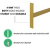 6 Pcs Heavy Duty Shelf Brackets 12 Inch Wall Mounted
