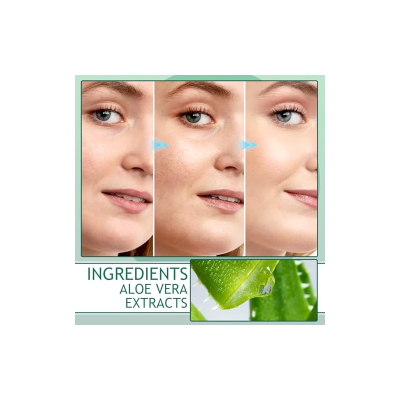 Set Cuidado Facial Aloe Vera Kit Limpiador Tónico Contorno Ojos
