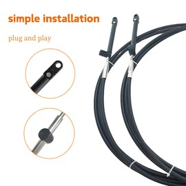 Boatcon 10FT GEN I Throttle Shift Control Cable Replace CC179010 Fits For Mercury Mariner Outboard Engine 2Pcs/Set