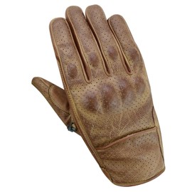 Motorcycle Gloves, Leather Motorcycle Gloves, Chopper Vintage Leather Gloves (XL, Brown)