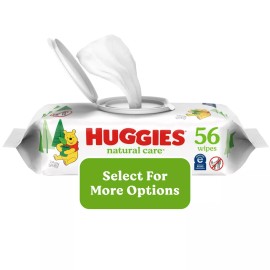 Huggies Natural Care Sensitive Baby Wipes, Unscented, Gentle Clean(Choose Count) - Count:56