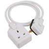 1 Gang White 13 Amp Professional Trailing Socket Extension Lead