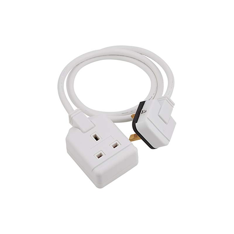 1 Gang White 13 Amp Professional Trailing Socket Extension Lead