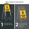 Restroom Closed Sidewalk Sign Kit, 10x16 Inches, with A Frame