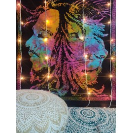 Bob Marley Lion Face Poster Hippie Bohemian Poster Tapestry Wall Hanging Dorm Decor tapestry Bedroom Blanket (multi 54 x 60 inches)