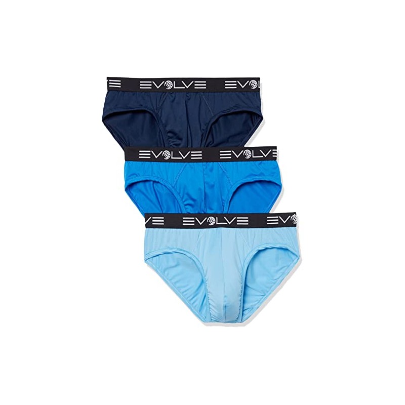 Evolve Men's Sport Mesh 3 Pack No Show Briefs