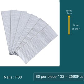 JOVANT Brad Nails (1-3/16"), Galvanized Black Hardened 2560 Counts for Jovant Electric Nail Gun (one Kinds of Package Box)