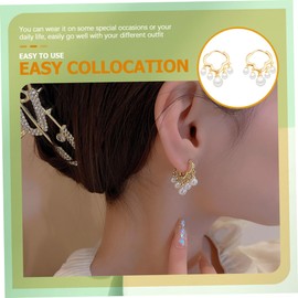 FOMIYES Elegant Pearl Earrings Dangle Drop Earrings for Women Wedding Fashion Accessory Pearl Jewelry