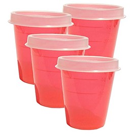 Tupperware Minis Midgets Storage Containers Set of 4 in Red