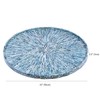 PEMAR 22" Round Mother of Pearl Extra Large Ottoman Tray