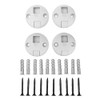 COMOMY Hardware Wall Mounts and Screws (White) - Securely Mount