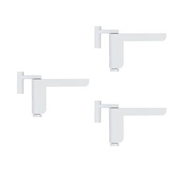 ABUS Door Closer 2603 for Light Interior Doors - Suitable for DIN Left and Right Closing Room Doors - No Drilling - No Screws - White - Set of 3