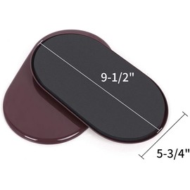 Reusable Large Furniture Sliders for Carpet, Furniture Movers Sliders, Carpet Movers Oval Heavy Duty Sofa Bed Table Desk Movers for Carpet –Quickly and Easily Move Any Item, Brown (8 Pack)