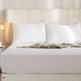 Soft Pillowcases Queen Size,White,2 Pieces of Pillow Case,20 inches X 30 inches Bed Pillow Cases,Standard Queen Size Pillowcases with Envelop Closure,Breathable,White