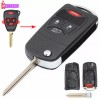 KEYECU New Flip Remote Key Modified Case Shell fob 3+1