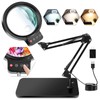 10X 30X Large Magnifying Glass with Light and Stand, 5-inch