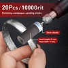 20Pcs 1000 Grit Sanding Drums Sandpaper Sticks Set with 1/8"(3mm)