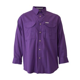 Tiger Hill Men's Fishing Shirt Long Sleeves (2XL, Purple)