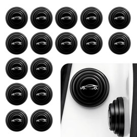 Merdege 16 PCS Car Door Shock Absorber Protector,Sound Insulation and Anti-Collision Pad, Car Exterior Buffer Protector, Universal for Most Cars (Black)