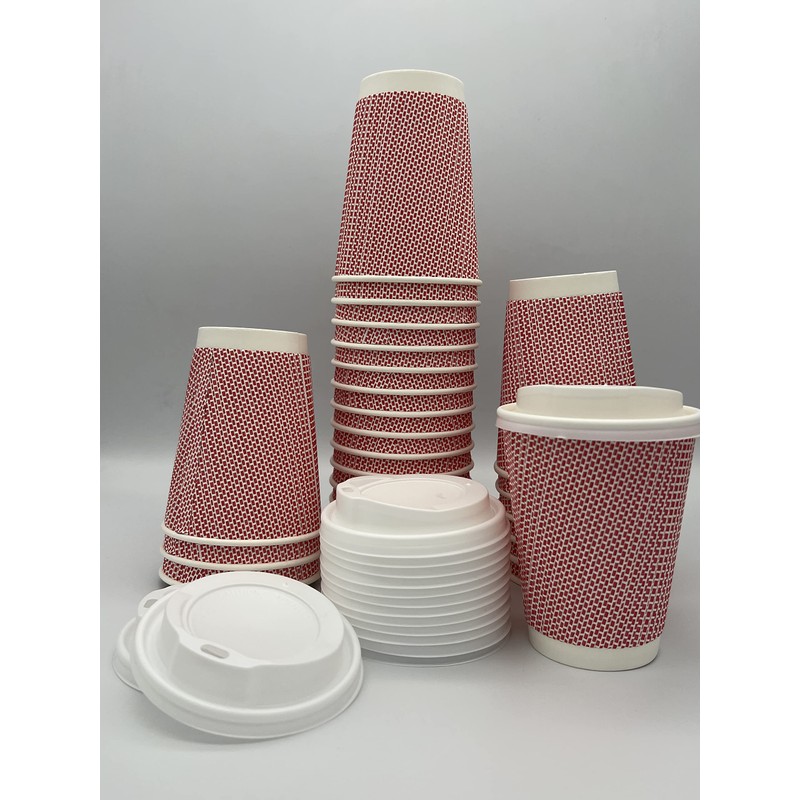 HOT BARGAINS, 100 x 12oz / 360ml Disposable Coffee Cups