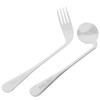 Ipetboom Stainless Steel Curved Angled Spoon and Fork Set, Adaptive