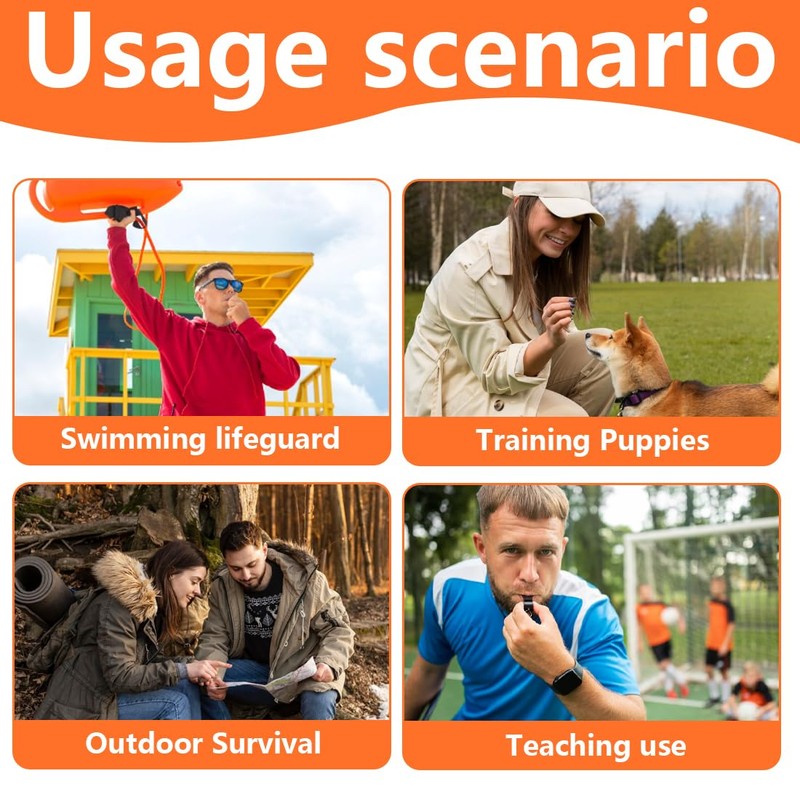 GXGM 6 Stück Signalpfeife für Notfalle, Sport, Hundetraining, Trillerpfeife Laut