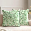 HUASHUZI Cushion Covers William Morris 40x40cm Green Leaf Decorations Double