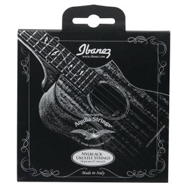 Ibanez NBUKS4 Ukulele Aquila Strings Set (String, 024-026 Soprano, Concert) nylon Black
