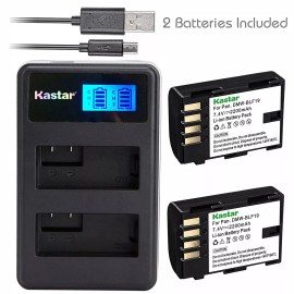 Kastar DMW-BLF19 Battery & LCD Dual Charger for Panasonic Lumix DMC-GH3 GH3A GH3AGK