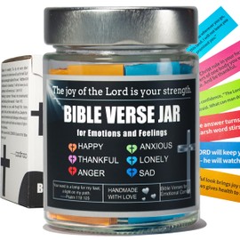 Bible Verse Jar for Mom,Christian Gifts For Women Mom, Religious gifts,Easter Basket Stuffers,Birthday Gift For Women,Easter Gifts For Kid,Scripture Prayer Hope Jar