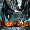 Telaraña de Halloween Tela Espeluznante Negra, 3PCS Decoración de Halloween