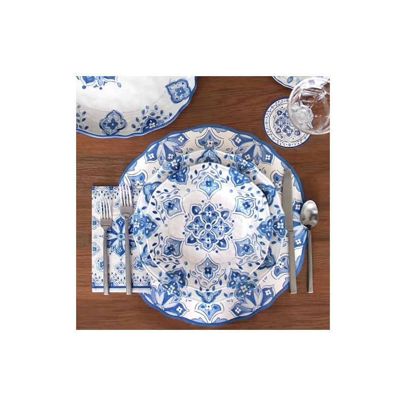 Le Cadeaux Melamine 11 inch Dinner Plate Set of 4,