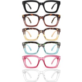 miyya Stylish Reading Glasses for Women, Cheaters Eyeglasses, Oversized Blue Light Readers, Fashion Eye Glasses