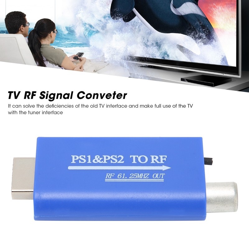 For PS1/2 to RF Adapter TV RF Signal Conveter for