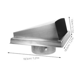 Operitacx Regenfeste Lüftungshaube Trockner -Entlüftungsabdeckungen Ersatz Bad Lüftungsrücklaufabdeckungen für die Wand Wände Trockner Ablufthaube Wandbelüftungskappe Rostfreier Stahl Silber