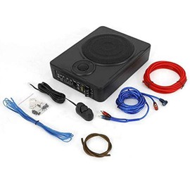 CHUNILLE Subwoofer Car Truck Speaker 8" Under-Seat Compact Bass Enclosure Amplifier Kit