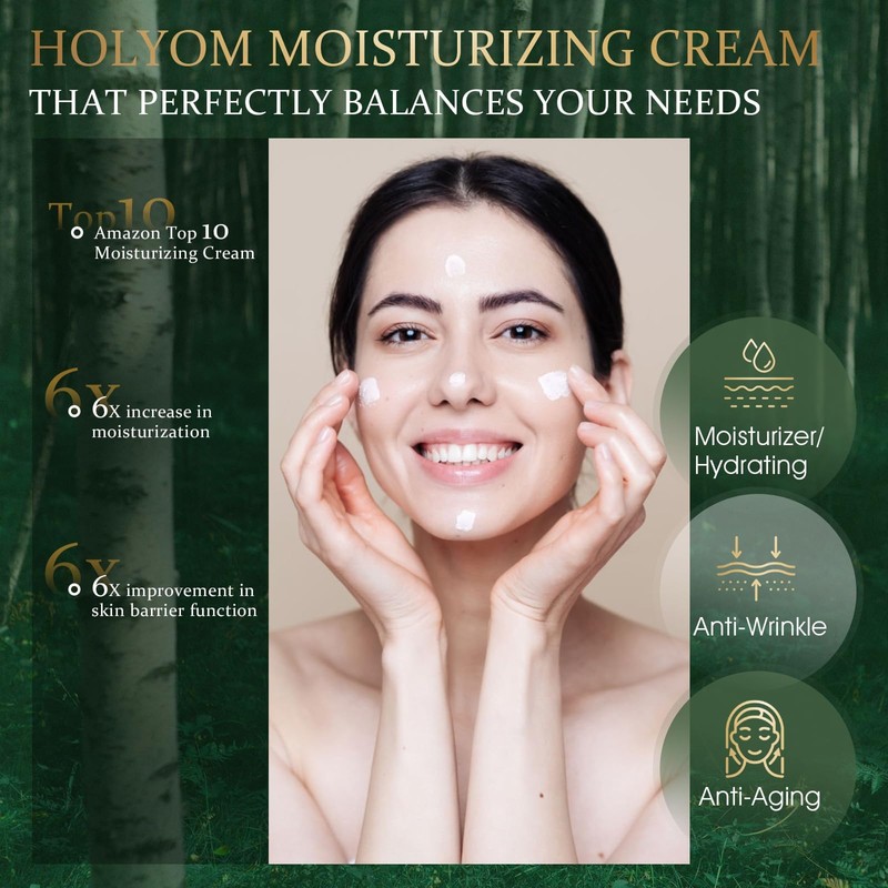 HOLYOM Anti-Aging Face Moisturizer - Daily Hydration Moisturizer, Firming,Hydrate Natural