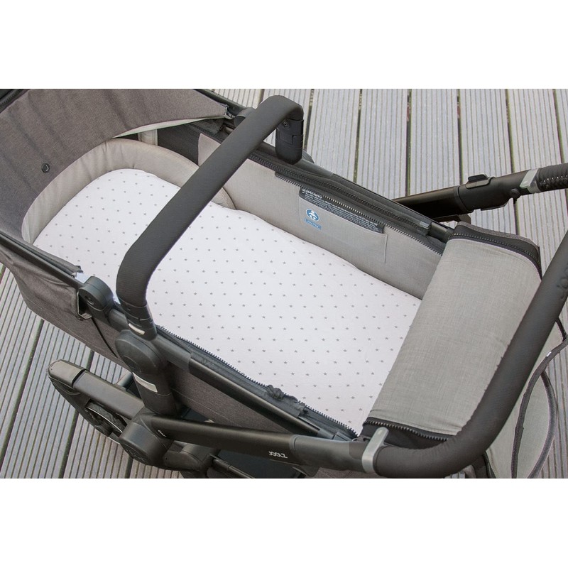 Pinolino 540004-0D Doppelpack Spannbetttuch, weiß