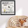 Peanuts Snoopy Music is Best Shared Framed Wood Wall Decor